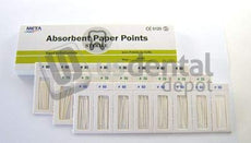 META - Absorbent Paper Points Color Coded Cell Pack #M- 200pk