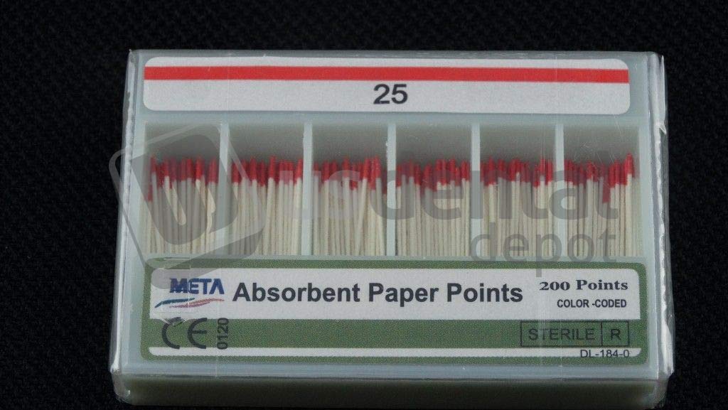 Meta Absorbent Paper Points Color Coded Spill Proof #25