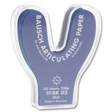 Bausch Articulating Paper 200u (.008") Blue/Horseshoe BK-03 (50)