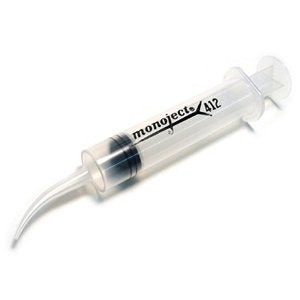 Dental Utility Syringe Curved Tip 12mL / 12cc 50/BX Covidien / Kendall Irrigation Glue Gun