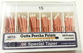 META Gutta PERCHA Points .06 Special Taper #15 60pts/1pk