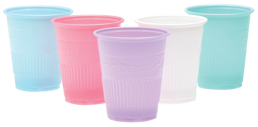 Defend Disposable Drinking Plastic Cups Assorted Color 1000/Cs