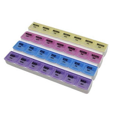 Weekly Pill Box 7 Day 28 Compartment Tablet Organizer Medicine Storage Dispenser