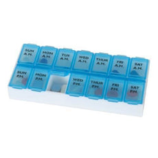 Weekly Pill Box 7 Day 2 Dose Tablet Organizer Medicine Storage Dispenser